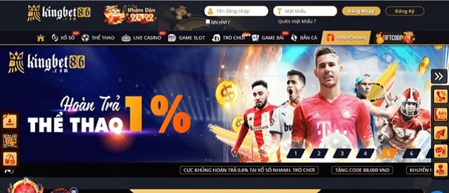 Đánh giá về giao diện của Kingbet86